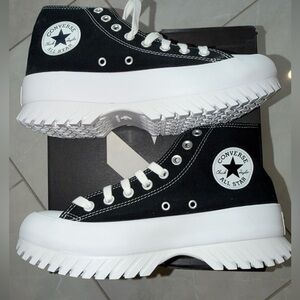 NIB Converse Black & White Lug-Sole High Top Sneakers